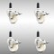 Service Caster 3 Inch 316SS Nylon Wheel Swivel 1-1/8 Inch Expanding Stem Caster Set Lock Brake SCC-SS316TTLEX20S314-NYS-118-4 - alternate 1